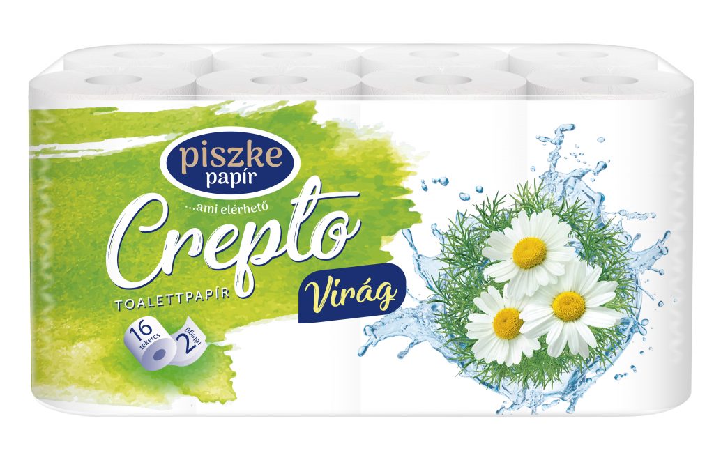 Crepto Virág 16 tekercses 2 rétegű toalettpapír